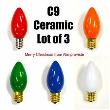 C9 Classic Traditional Light BULB Christmas Red Orange Green Blue White 1630-0 Classic Bulb price