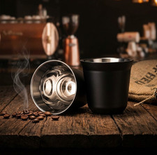 2 Pack Black Stainless Steel Espresso Cups - Double Wall Espresso Shot Glass Set Cup / Glass / Coffee Set price