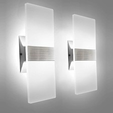 Kicaao Modern Wall Sconces Set Of Two, Led Wall Light 10w, 6000k White Light Up Wall Sconces price