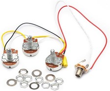 Bass Wiring Harness Prewired Kit 250K Big Pots 2 Volume 1 Tone For Jazz B Pots price