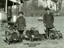 *Pedal Cars Postcard-"Children with Pedal Cars"  ...Early 1900's- {RB60}- Pedal Cars price