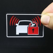 4 Car Alarm DECALS | Inside or Outside Glass | Security System Window STICKERS Car Alarm & Security price