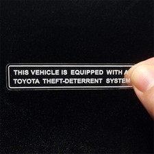 4 Car Alarm DECALS, Fits Toyota, Inside/Outside Glass, Window Security STICKERS Car Alarm & Security price