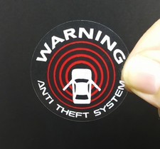 4 Car Alarm DECALS, Inside/Outside Glass, Security System Window STICKERS, CLEAR Car Alarm & Security price