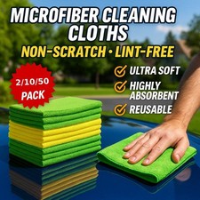 Set of 2/10/50 Microfiber Cleaning Cloths Towel Rag Car  Detailing Polishing Car Cleaning Cloths price