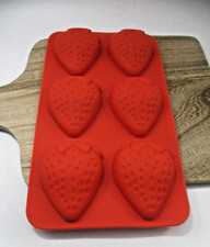 Silicone sweets Mold  Strawberry For cake chocolate  about 18×11×H1.5cm Cake Pans price