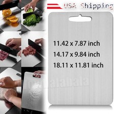 304 Stainless Steel Cutting Board Double-Sided Titanium Coating Kitchen Camping Cutting Boards price