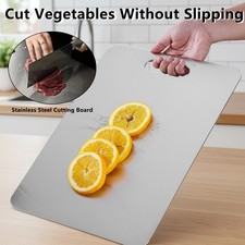 304 Stainless Steel Cutting Board Double-Sided Cutting Boards Kitchen Camping US Cutting Boards price