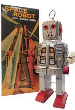 Sparky Space Robot Windup Tin Toy Silver   MS403 Robots & Space Toys price