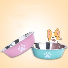 Stainless Steel Pet Bowl Anti-Slip Large Dog Cat Feeding Bowl Feeder Food Water Watering Trough price