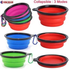 1-5X Portable Travel Collapsible Foldable Pet Dog Bowl for Food Water Bowls Dish Watering Trough price