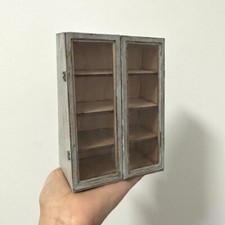 1/12 Scale Dollhouse Miniatures Furniture Vintage Bookcase Cabinet Unfinished Bookcase price