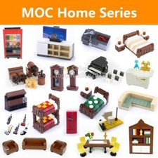 MOC City Street Room House Furniture Scene Building Blocks Bricks View Bulk DIY Toy Houses price