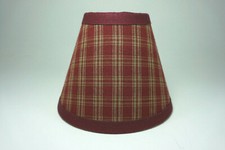 Country Burgundy Sturbridge Plaid Fabric Chandelier Candle Lampshade Lamp Shade Lampshade price