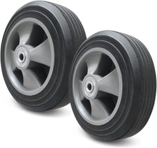 Lotfancy 8 Inch Hand Truck Wheels, 2PCS Solid Flat Free Tires Replacement for Ha Compressor - Tire Care price