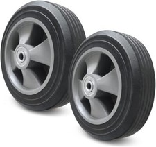 Lotfancy 8 Inch Hand Truck Wheels, 2PCS Solid Flat Free Tires Replacement for Ha Compressor - Tire Care price