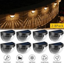 2-8 Pack Solar 6-LED Wall Light Garden Fence Yard Decor Street Lamp Waterproof Garden Fence price