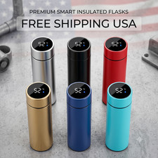 Smart Insulated Mug Stainless Steel Vacuum Cup Thermos Bottle LED Display 500ml Thermoses price