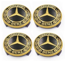 Suitable for Mercedes Gold Wheat Ear car wheel hub cover 4-piece set 75mm Wheel Cover price