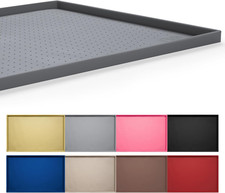 Dog Feeding Mat Waterproof Silicone Pet Food Tray with Raised Edge Non-Slip Grey Tray Mat price