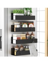 Cosy Family 4 Pack Magnetic Spice Rack for Refrigerator  Black Spice Sets & Racks price