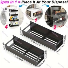 Magnetic Spice Rack for Refrigerator 2 Packs Black Fridge Organizers and Storage Spice Sets & Racks price