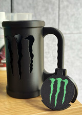 Monster Energy | Can / Cup Mug Style holder  With Snap On Lid! Multiple Colours Mug price