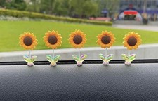 2 pks Sunflower Car Dashboard -10 Shaking Head Sunflower Car Decoration Ornament Dashboard Care price
