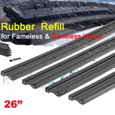 1x 26" 6mm Cut to Size Universal Van Car Replacement Rubber Wiper Blade Refill Universal Wipers price