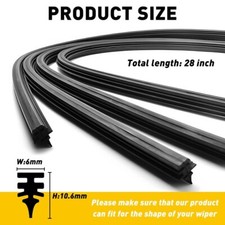 8 x pcs Universal 28" Car Bus Silicone Frameless Windshield Wiper Blade Refills Universal Wipers price