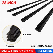 2 x Pairs Universal 28" Car Bus Silicone Frameless Windshield Wiper Blade Refill Universal Wipers price