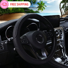 Steering Wheel Cover PU Leather 3D Comfortable Anti-Slip Leather Texture Cover Steering Wheel Cover price