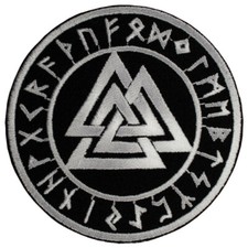 Valknut Patch - 3 Interlocked Triangles Odin God Viking Norse Mythology Logo Mythology price