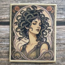 Medusa Greek Mythology Art Nouveau Gorgon Snake Serpent Occult Iron on Patch Mythology price