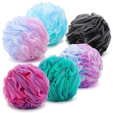 6 Pack Bath Loofah Sponge, 100g/pc XXL Large Mesh Pouf Shower Sponge Exfoliat... Pouf price