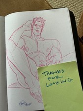 Sbs19 Muscle hunk figure drawing illustration Billy thrash beefcake gay int SBS price
