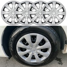 Set of 4 Silver Hubcaps Covers 8SPK FOR 2009-2013 Toyota Corolla 15" Steel Wheel SPK price