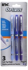 New Inc Optimus Felt Tip Pens Fine Point, 1 pack of 3 Pens ~Lavendar Blue Purple Felt-tip Pen price