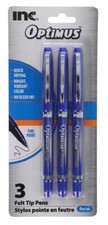 New Inc Optimus Felt Tip Pens Fine Point, 1 pack of 3 Pens ~ Optimus ~ Blue Ink Felt-tip Pen price