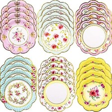 24 Pack Vintage Floral Paper Plates Disposable Tableware for Party Wedding Disposable Tableware price
