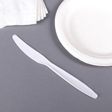 White Heavy Duty Plastic Knives 100 Per Pack Tableware Party  Disposable Tableware price