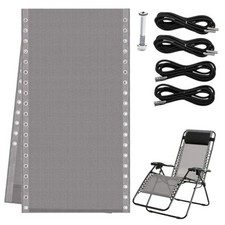 Zero Gravity Chair Replacement Fabric, Reclining Patio 21inx62in Grey+white Sun Lounger price