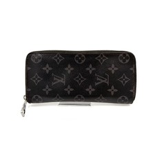 LOUIS VUITTON Monogram Eclipse Zippy Vertical Wallet M62295 Black Spain Auth Men's Card Holder price