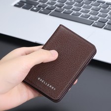Business Thin Men's Leather Short Bifold Wallet Credit Card Holder Purse Clutch Men's Card Holder price