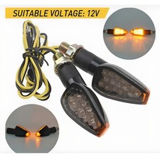 For Motorcycle 2 Pcs 12V Mini LED Turn Signal Blinker Light Indicator Amber Lamp Motorcycle Lights price