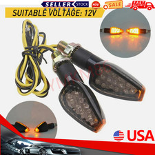 Universal small LED Motorcycle Turn Signal Blinker Lights Amber Indicator 2x Motorcycle Lights price