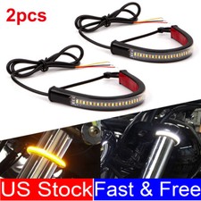 For Motorcycle Amber White LED Fork Turn Signal Indicators Blinkers Light Strips Motorcycle Lights price