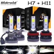 Combo H11 H7 LED Headlight Bulb Kit High Low Beam Super Bright 6000K Xenon White Headlight Bulb price