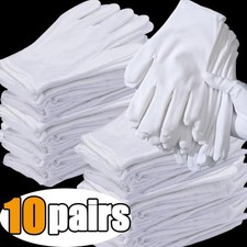 10 Pairs XL+ White Cotton Inspection Gloves – Soft Jewelry Coin Work Gloves Work Gloves price