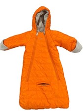 Eddie Bauer Infant Baby Bunting Puffer Snowsuit Orange One Piece 6-9 Months Baby Snowsuit price